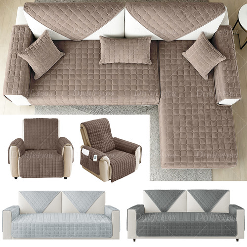 Soft plush sofa seat cover - plush,