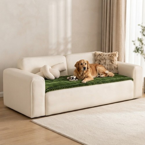 Elegant green sofa - green, cover
