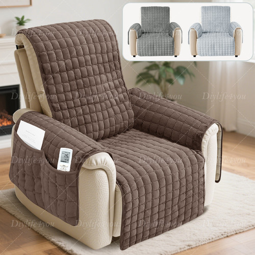 Non slip soft plush recliner - non*slip,