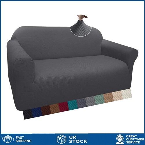 Thick grey loveseat sofa - loveseat,