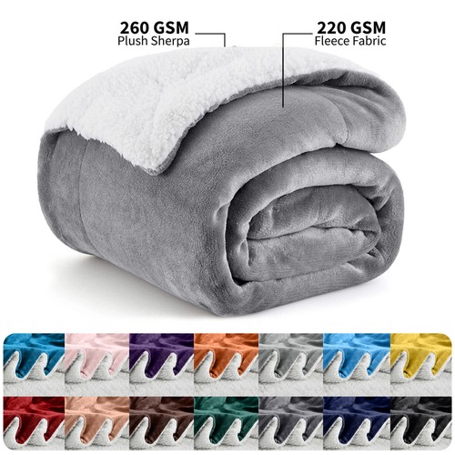 Sherpa fleece blanket soft - blanket,