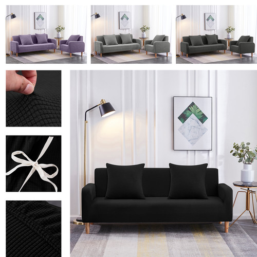 Velvet stretch sofa cover 2 - sofa,
