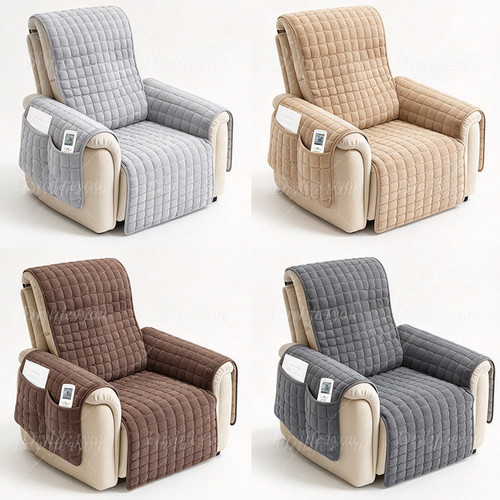 Non slip plush - slip, recliner